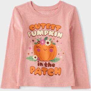 “Cutest Pumpkin in the Patch” Graphic Tee – Blush Pink (Girls 4T) BRAND-NEW!